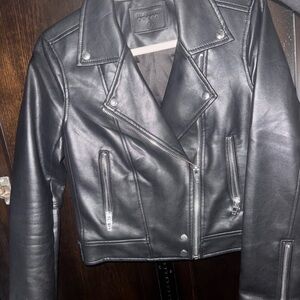Blank NYC Women's Sleek Black Vegan Leather Jacket